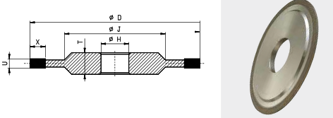 14A1 Flute Grinding Wheel